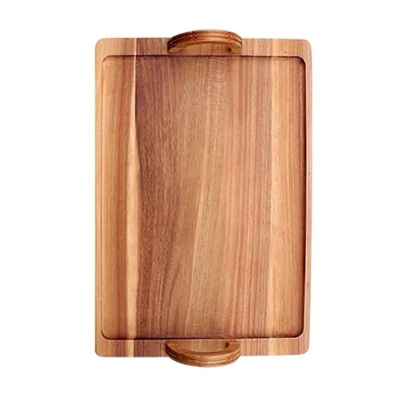 Vassoio per alimenti in legno di acacia Vassoio per alimenti in legno di acacia