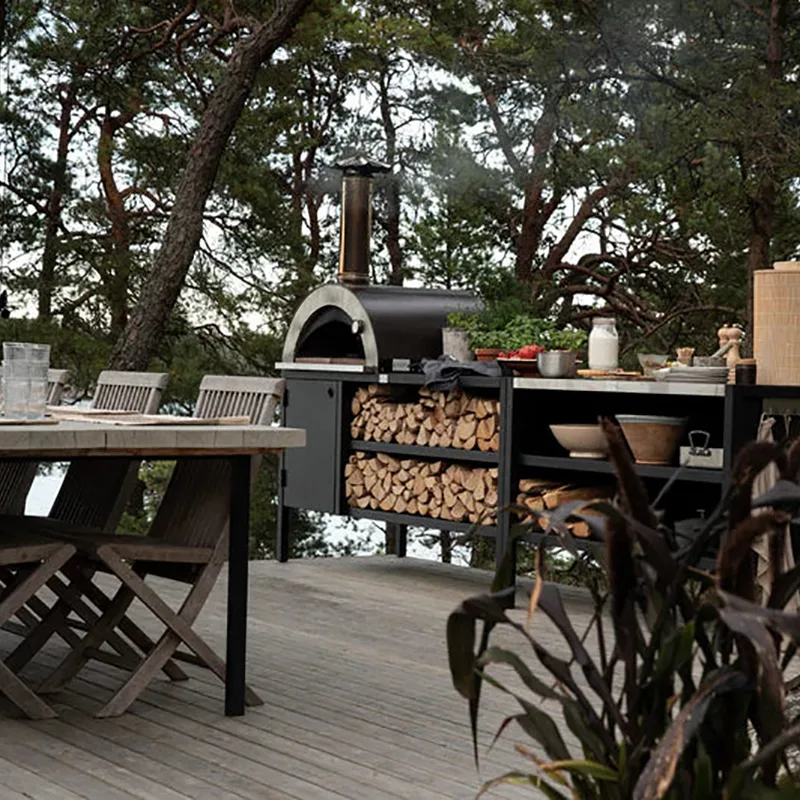 Double Layer Outdoor Kitchen Cabinet with a Door Double Layer Outdoor Kitchen Cabinet with a Door