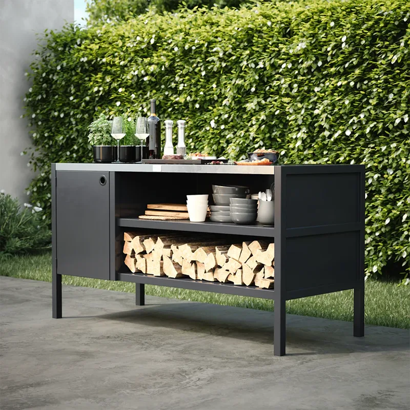 Double Layer Outdoor Kitchen Cabinet with a Door Double Layer Outdoor Kitchen Cabinet with a Door