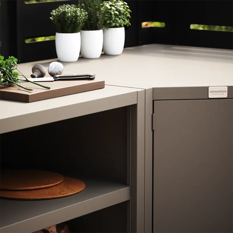 Double Layer Outdoor Kitchen Cabinet with a Door Double Layer Outdoor Kitchen Cabinet with a Door