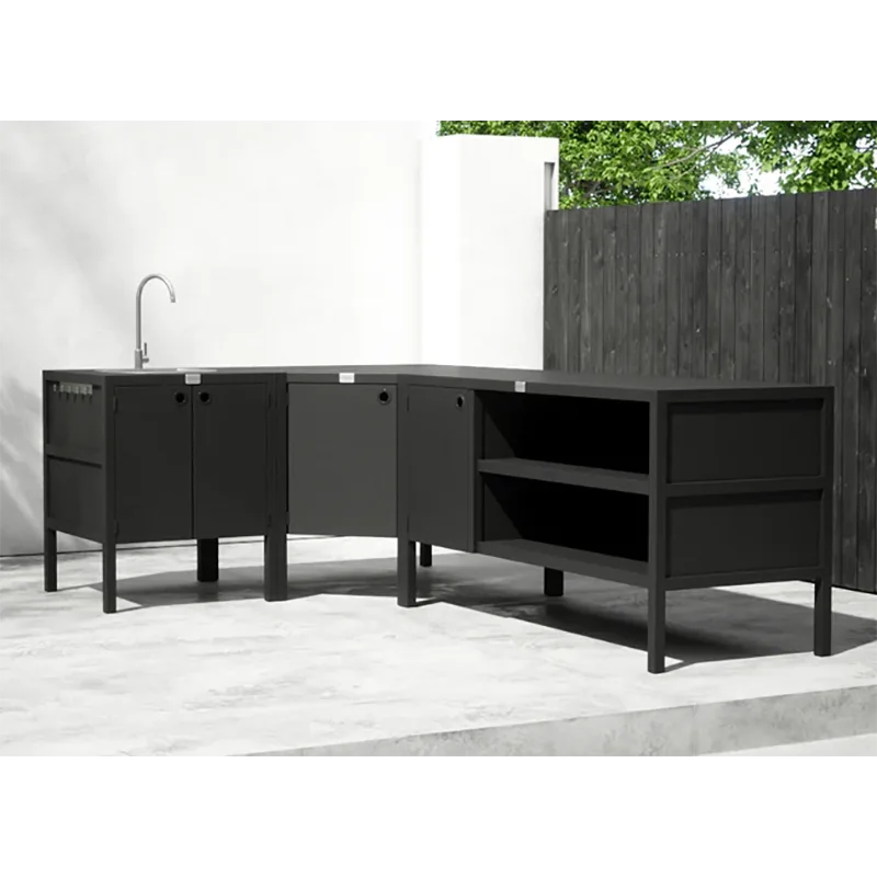 Double Layer Outdoor Kitchen Cabinet with a Door Double Layer Outdoor Kitchen Cabinet with a Door